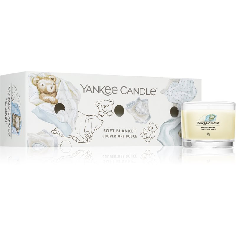 Yankee Candle Soft Blanket darčeková kazeta vonná sviečka 3 x 37 g unisex