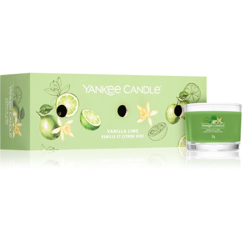 Yankee Candle Vanilla Lime dárková sada 3x37 g