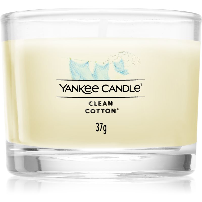 Yankee Candle Clean Cotton вотивна свічка Glass 37 гр