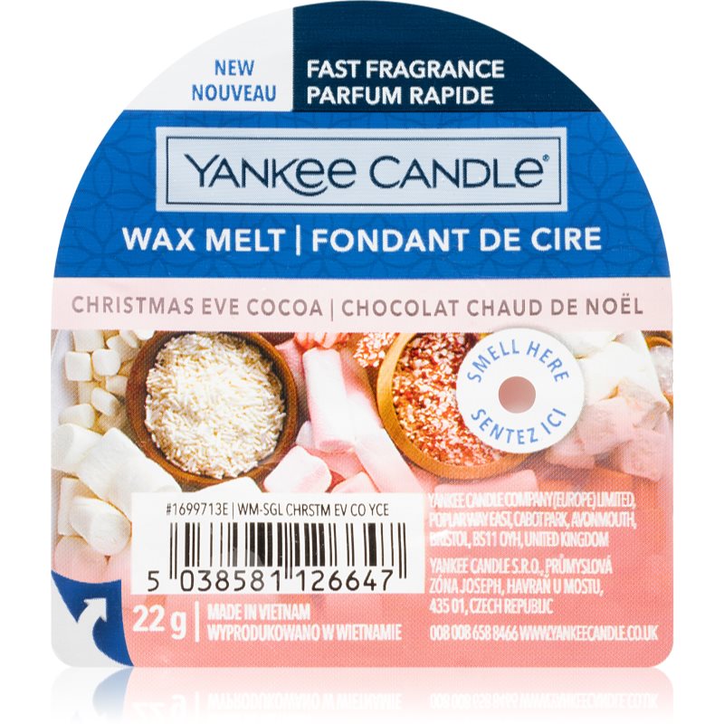 Yankee Candle Christmas Eve Cocoa vaxsmältning 22 g unisex