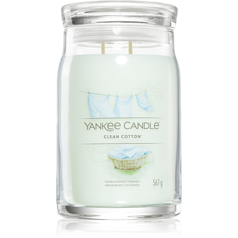 Yankee Candle Clean Cotton candela profumata Signature 567 g