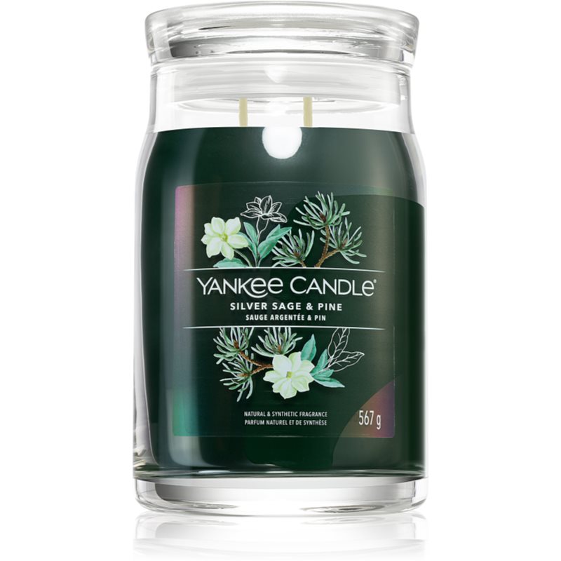 Yankee Candle Silver Sage & Pine Scented Candle Signature 567 G