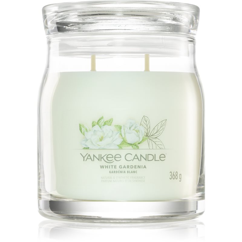 Yankee Candle White Gardenia dišeča sveča Signature 368 g