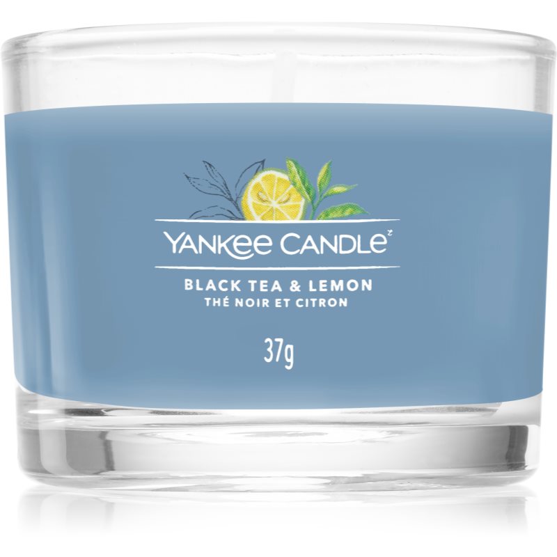Yankee Candle Black Tea & Lemon вотивна свічка Glass 37 гр