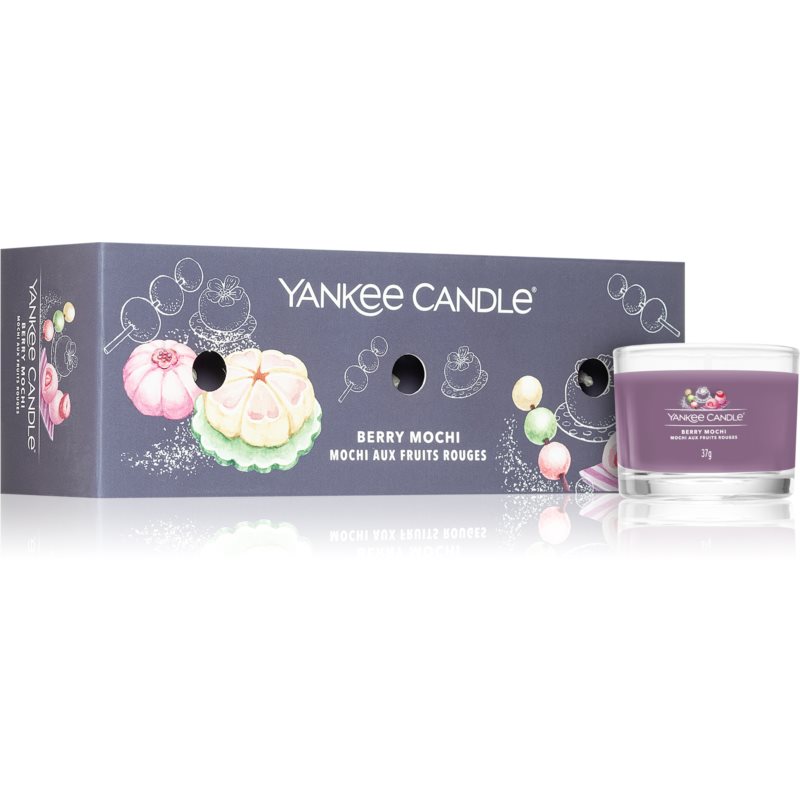 Yankee Candle Berry Mochi darčeková kazeta vonná sviečka 3 x 37 g unisex