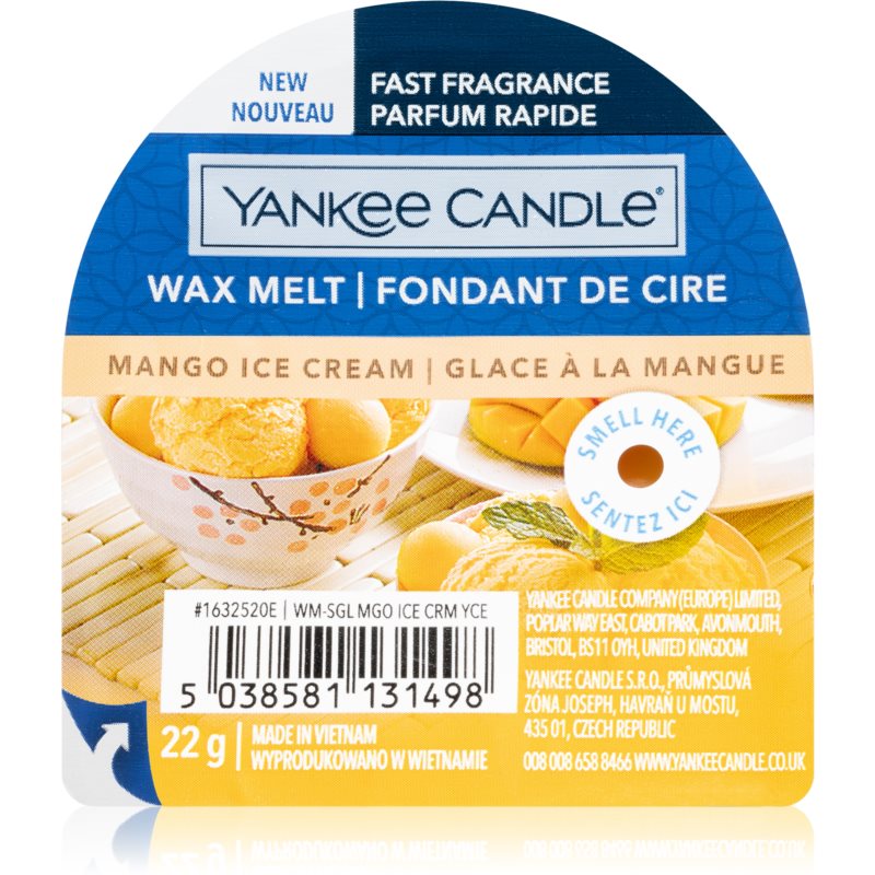 Yankee Candle Mango Ice Cream віск для аромалампи 22 гр