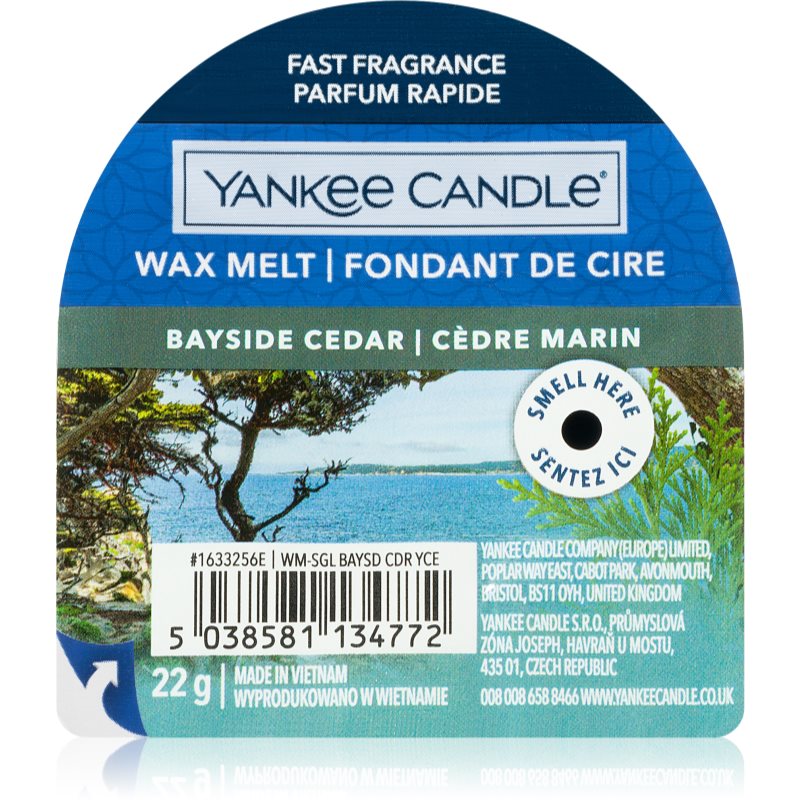 Yankee Candle Bayside Cedar vosek za aroma lučko 22 g