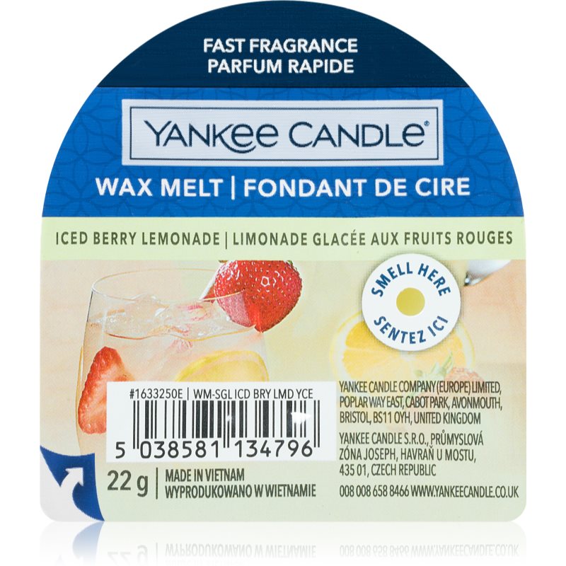 Yankee Candle Iced Berry Lemonade illatos viasz aromalámpába 22 g