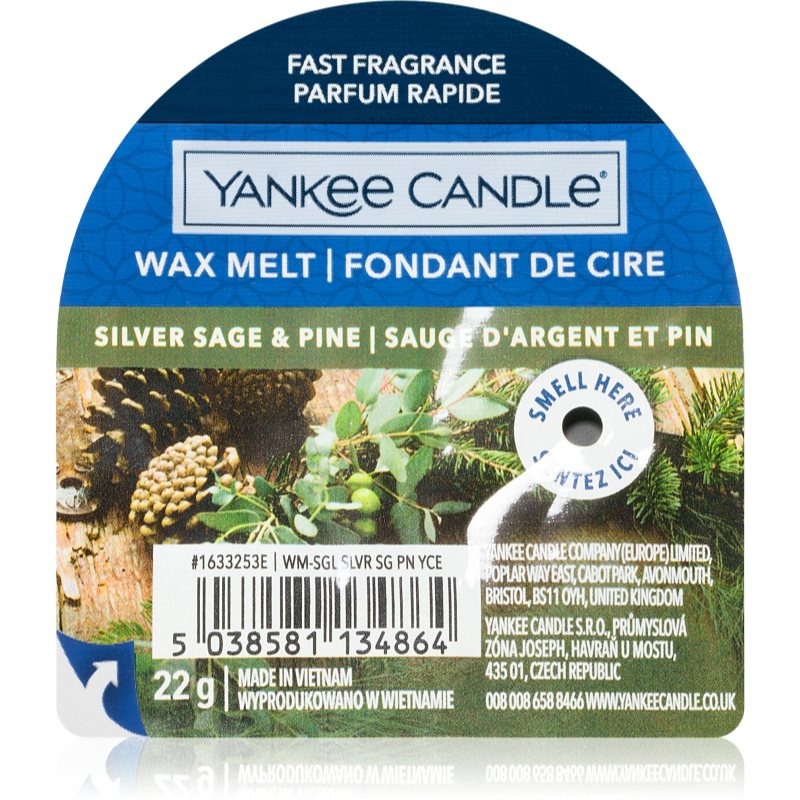 Yankee Candle Silver Sage & Pine віск для аромалампи 22 гр