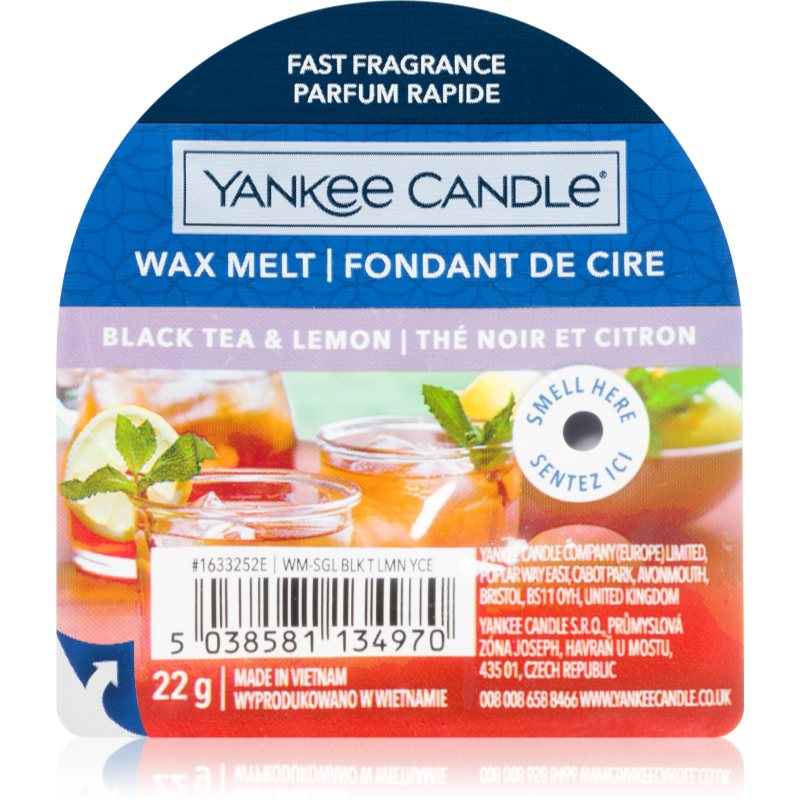 Yankee Candle Black Tea & Lemon vaxsmältning Signatur 22 g unisex