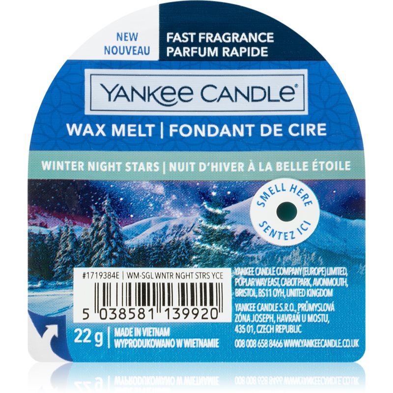 Yankee Candle Winter Night Stars illatos viasz aromalámpába 22 g