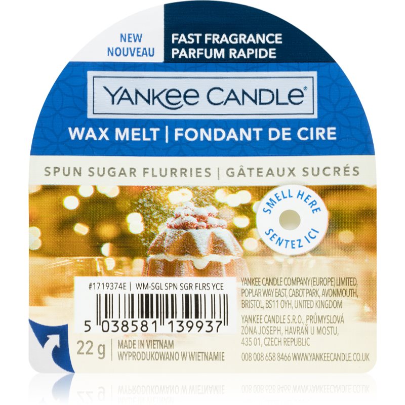 Yankee Candle Spun Sugar Flurries vosek za aroma lučko 22 g