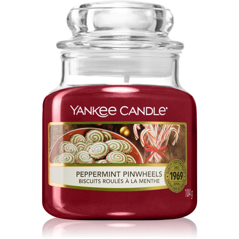 Yankee Candle Peppermint Pinwheels dišeča sveča 104 g