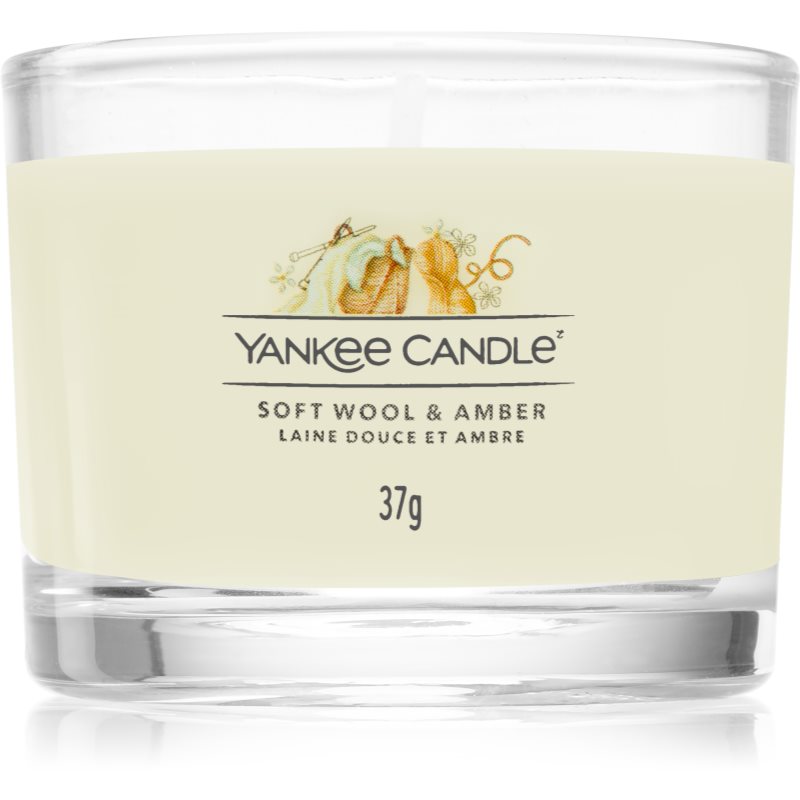 Yankee Candle Soft Wool & Amber mala mirisna svijeća bez staklene posude 37 g