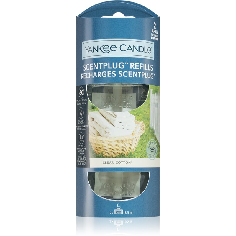 Yankee Candle Clean Cotton Refill наповнювач до електричного дифузора 2x18,5 мл