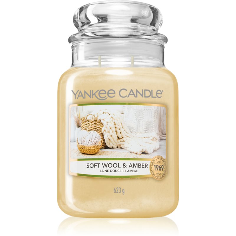 Yankee Candle Soft Wool & Amber aроматична свічка 623 гр
