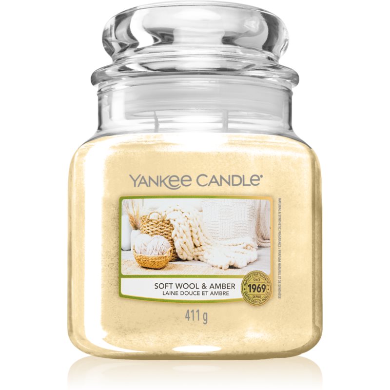 Yankee Candle Yankee Candle Soft Wool & Amber αρωματικό κερί 411 γρ
