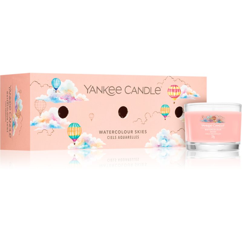 E-shop Yankee Candle Watercolour Skies dárková sada 3x37 g