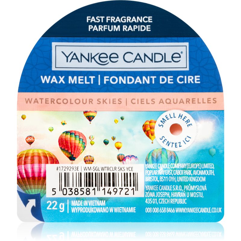 Yankee Candle Watercolour Skies віск для аромалампи 22 гр