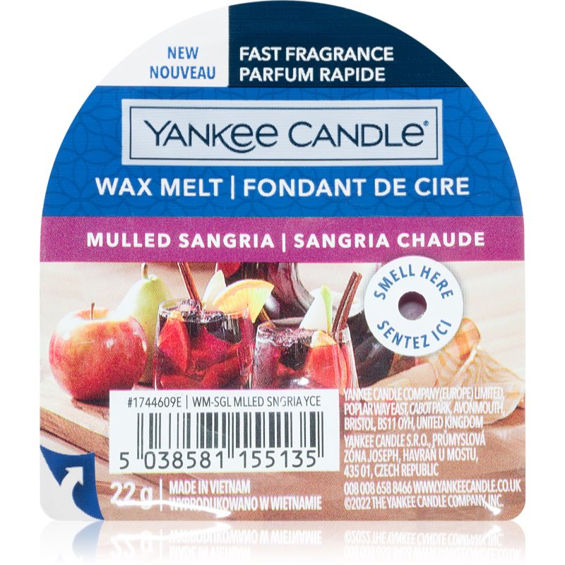 Yankee Candle Mulled Sangria vosek za aroma lučko 22 g