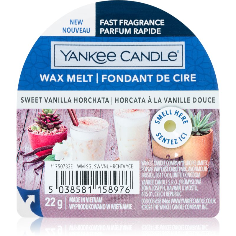 Yankee Candle Sweet Vanilla Horchata vosek za aroma lučko 22 g