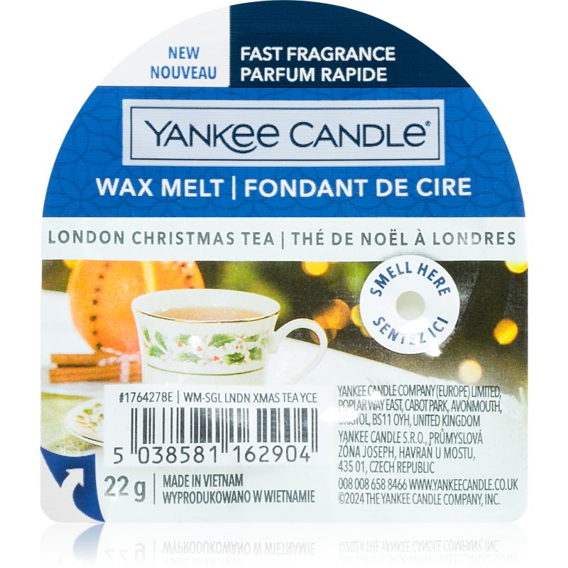 Yankee Candle London Christmas Tea vaxsmältning 22 g unisex