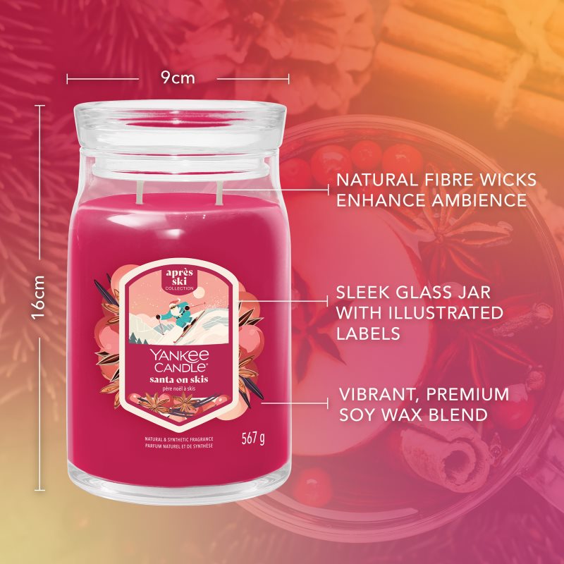 Yankee Candle Santa On Skis vonná svíčka 567 g (obrázek 4)