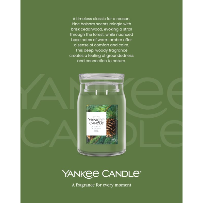 Yankee Candle Balsam & Cedar Fireside vonná svíčka 567 g (obrázek 4)