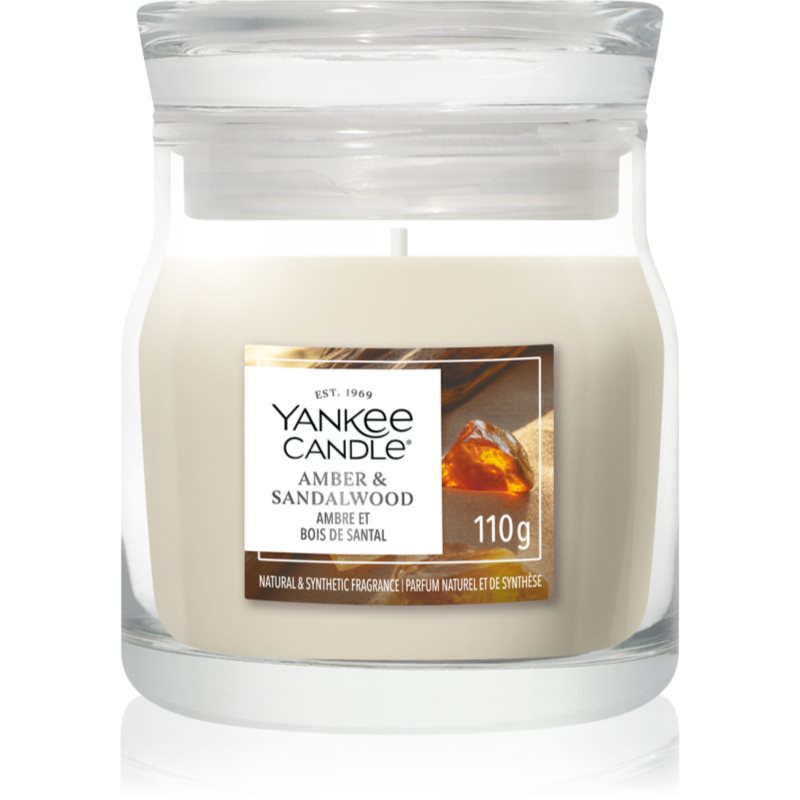 Yankee Candle Amber & Sandalwood Scented Candle Signature 110 G