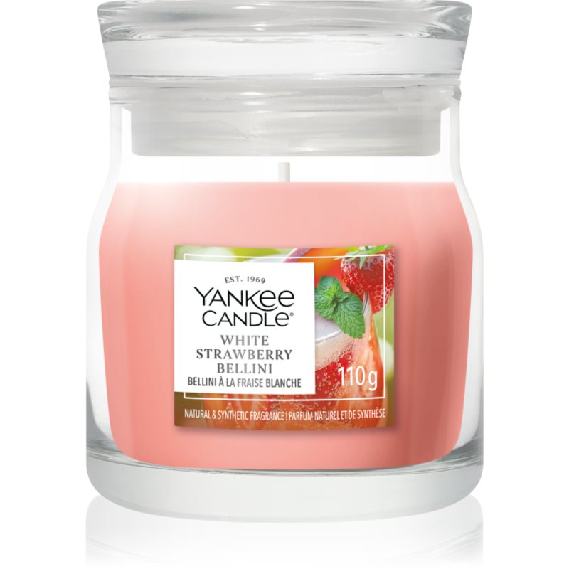 Yankee Candle White Strawberry Bellini candela profumata Signature 110 g