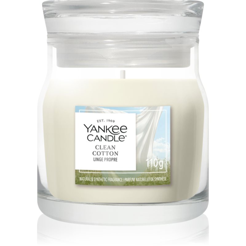 Yankee Candle Clean Cotton candela profumata Signature 110 g