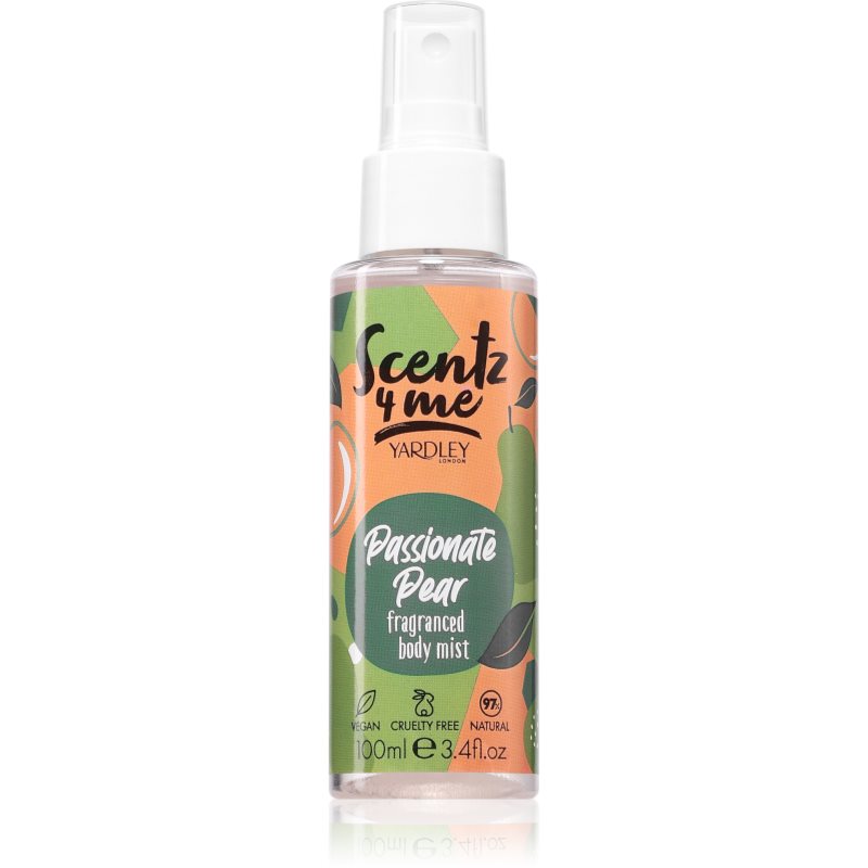 Yardley Scentz 4 Me Passionate Pear Body Mist voor Vrouwen 100 ml