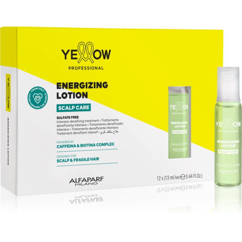 Yellow Professional Scalp Care Energezing Lotion Intensīva kopšana matu blīvuma atjaunošanai 12x13 ml