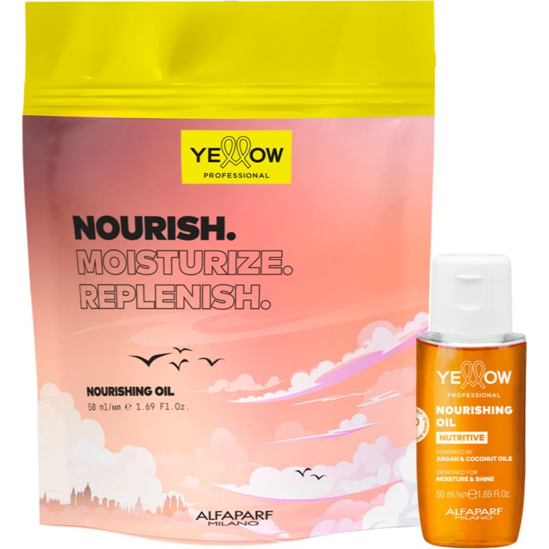 Yellow Professional Nutritive Nourishing Oil mini kit aceite nutritivo para aportar hidratación y brillo 50 ml