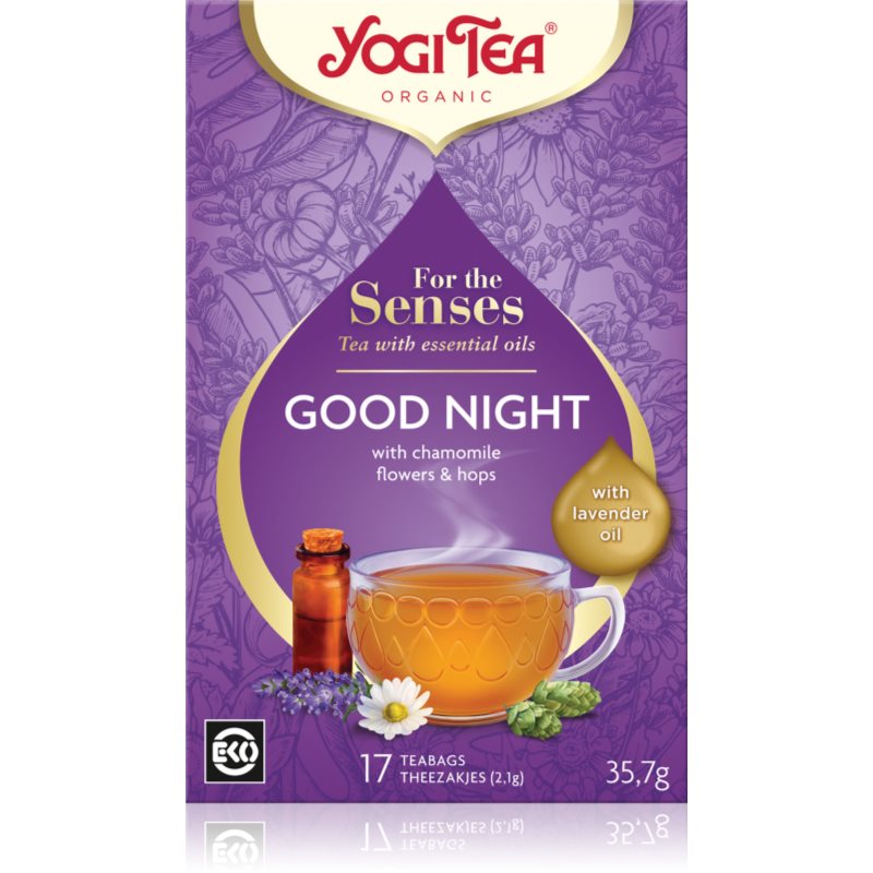 Yogi Tea For The Senses Good Night BIO porciovaný čaj 17x2.1 g