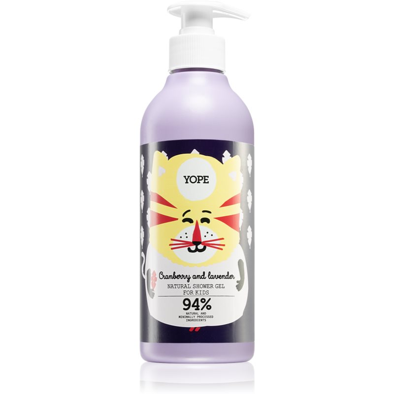 Yope Cranberry & Lavender intensyviai drėkinanti dušo želė vaikams 400 ml