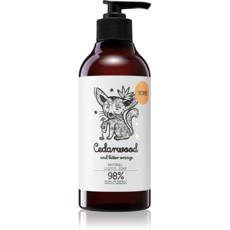 Yope Cedarwood & Bitter Orange flüssige Seife für die Hände 500 ml