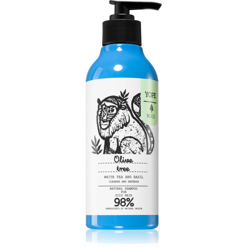 Yope Wood Olive Tree šampón pre mastné vlasy 300 ml