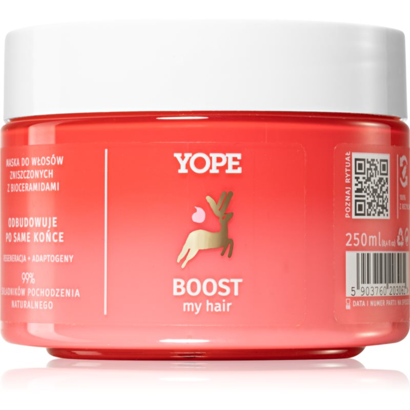Yope BOOST My Hair відновлювальна маска для пошкодженого волосся 250 мл