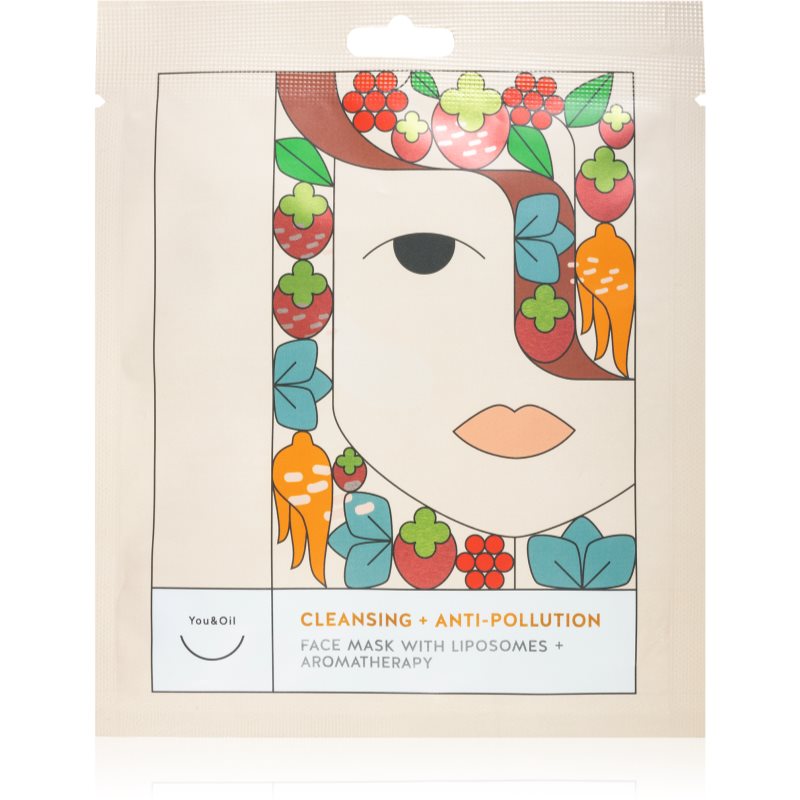 You&Oil Cleansing & Anti-Pollution тканинна маска для обличчя з очищаючим та освіжаючим ефектом 3x25 мл