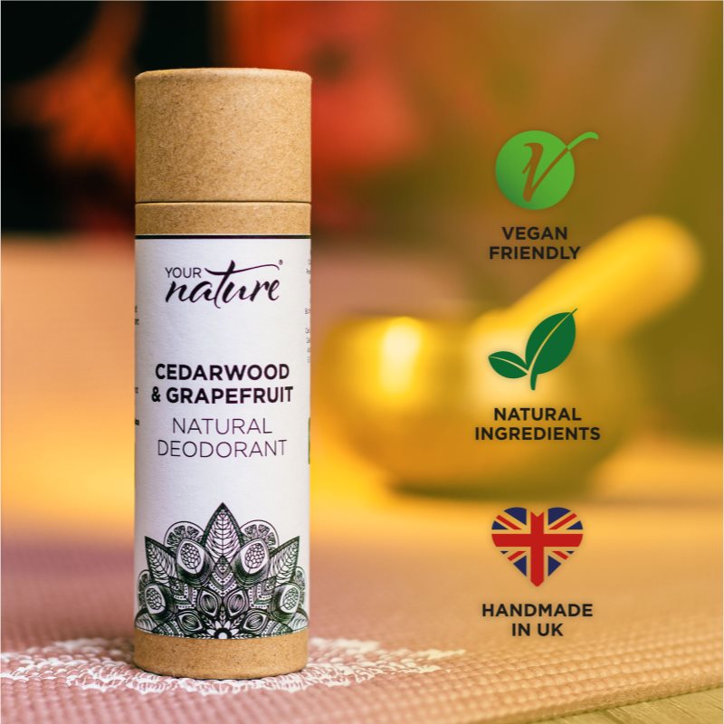 Your Nature Natural Deodorant Déodorant Solide Cedarwood & Grapefruit 70 G