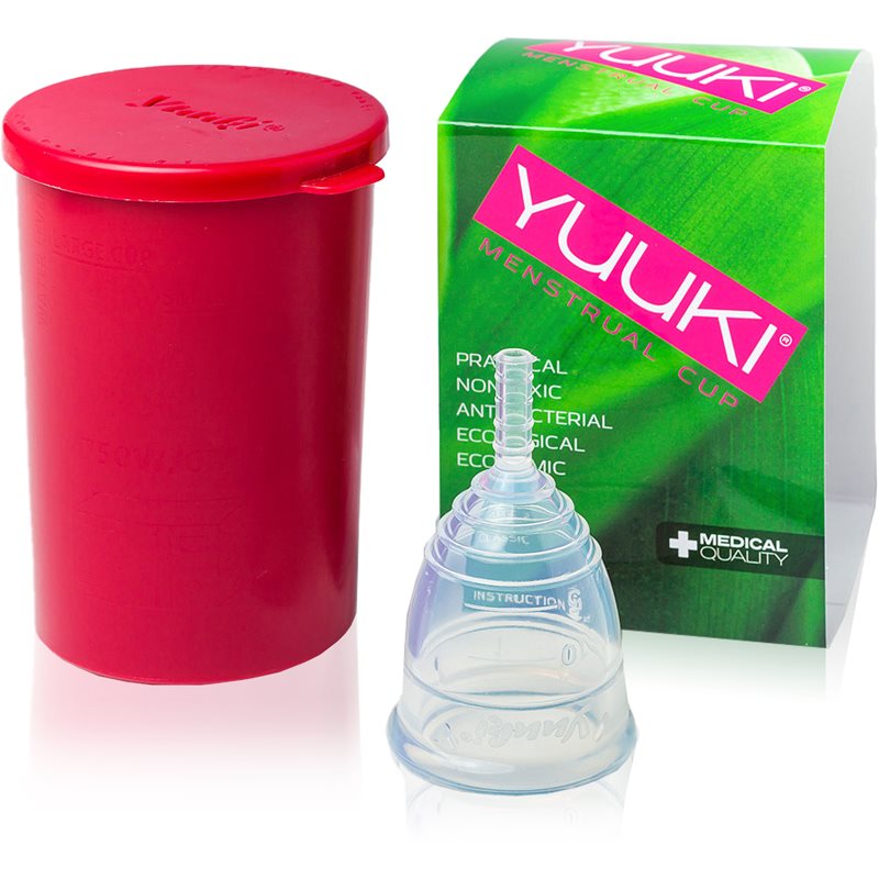 Yuuki Classic 1 + cup menstruacinė taurelė dydis large (⌀ 46 mm, 24 ml) 1 vnt.