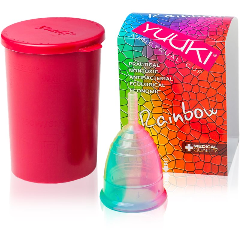 Yuuki Rainbow Line 1 + Cup менструальна чаша розмір Small (⌀ 41 Mm, 14 Ml) 1 кс