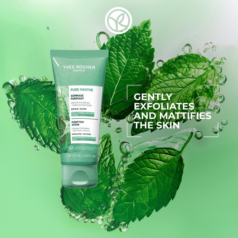 Yves Rocher Pure Menthe čistiaci peeling 75 ml