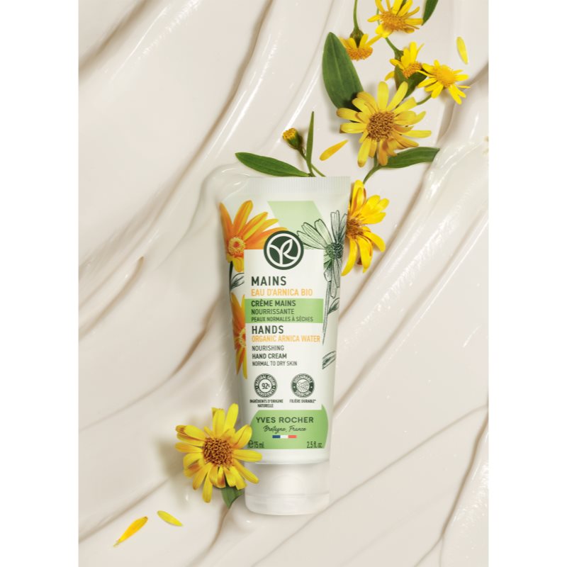 Yves Rocher Mains nährende Crem für die Hände Organic Anica Water 75 ml