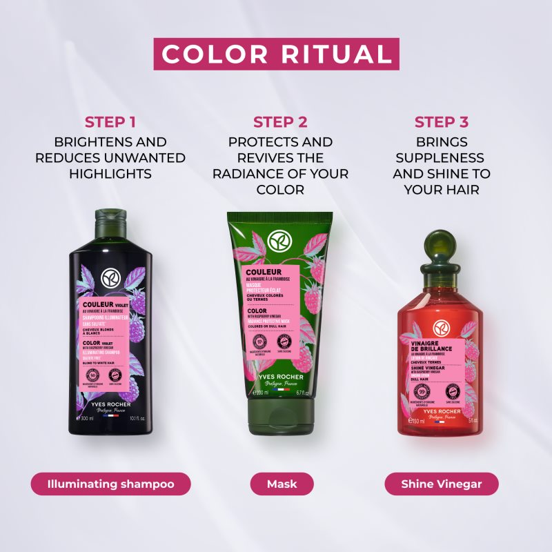 Yves Rocher Couleur šampón neutralizujúci žlté tóny 300 ml