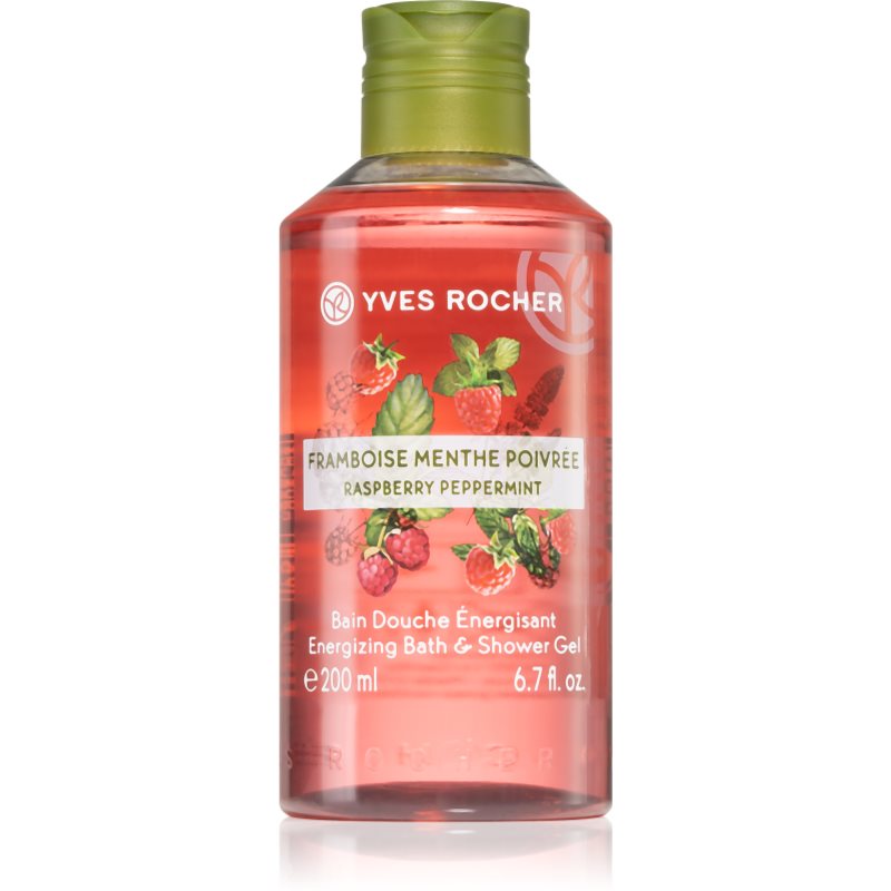 Yves Rocher Raspberry & Mint energizujúci sprchový gél 200 ml