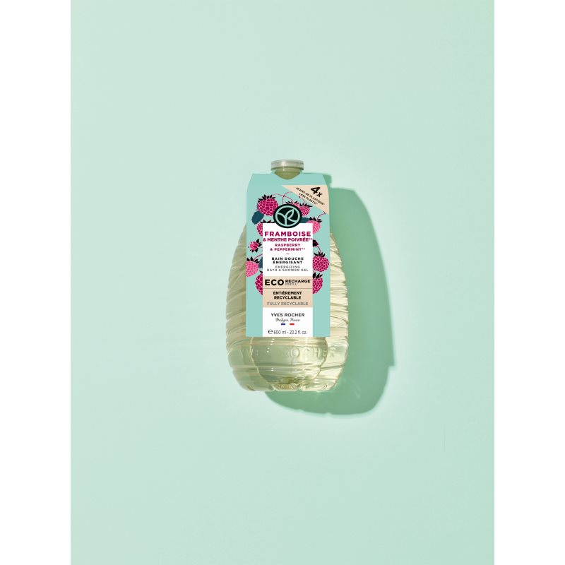 Yves Rocher Bain de Nature Duschgel Ersatzfüllung Raspberry & Peppermint 600 ml