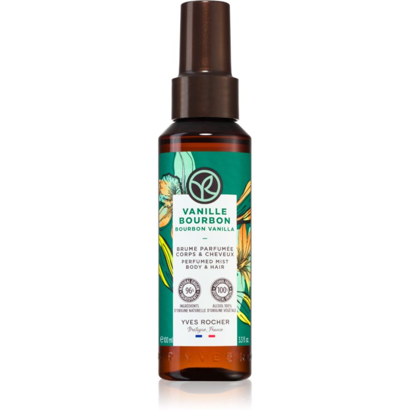E-shop Yves Rocher Bain de Nature parfémovaný sprej na tělo a vlasy pro ženy Bourbon Vanilla 100 ml