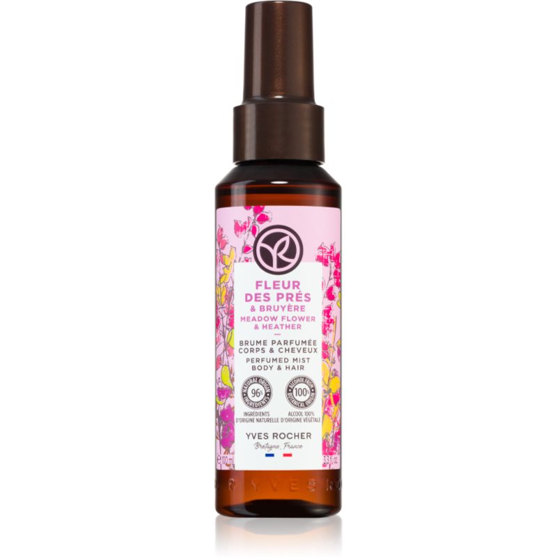 E-shop Yves Rocher Bain de Nature parfémovaný sprej na tělo a vlasy pro ženy Meadow Flower & Heather 100 ml